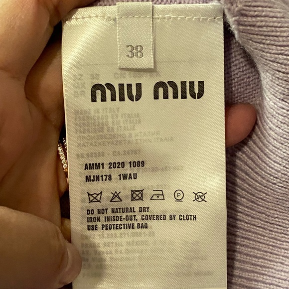 miu miu cashmere embellished top - Picture 5 of 7